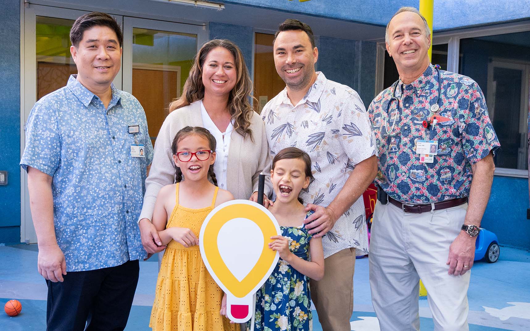 Hawaiʻi 2025 CMN hero, family, and doctors at Kapiʻolani Medical Center