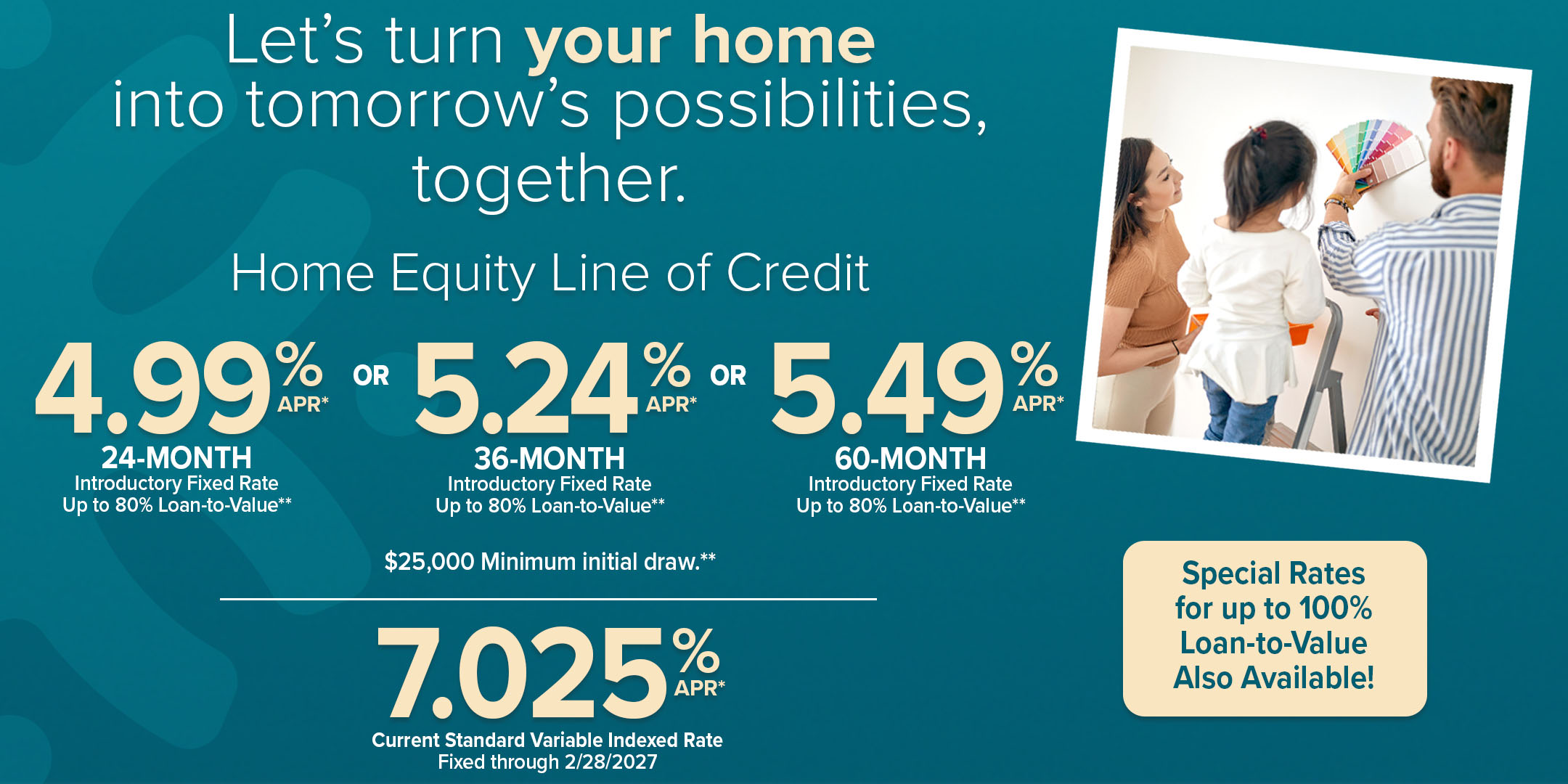 Let's turn your home into tomorrow's possibilities, together.