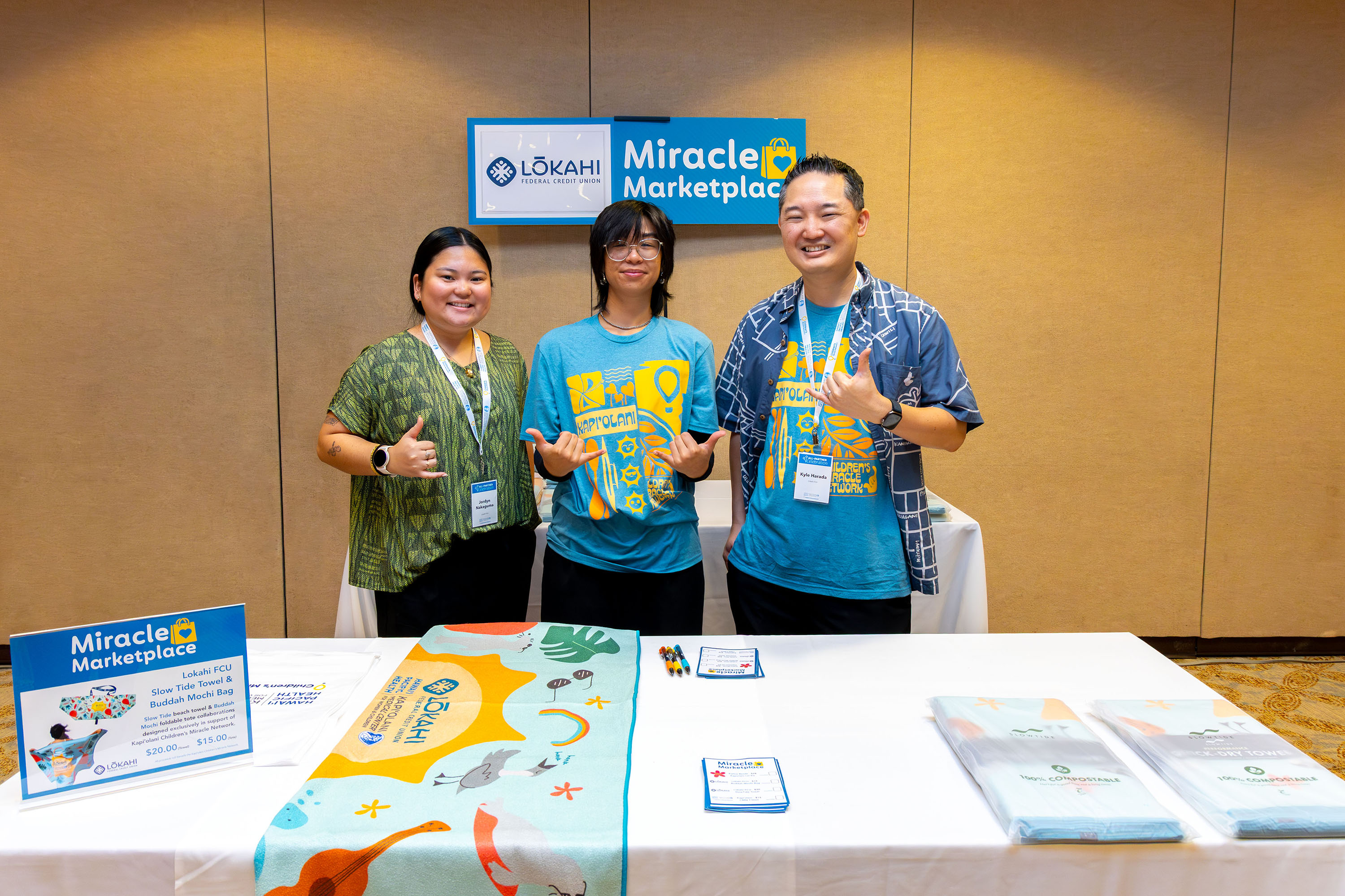 Our Marketing Department at our CMN Miracle Marketplace booth