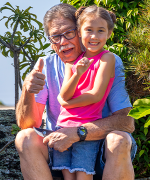 grandpa and granddaughter