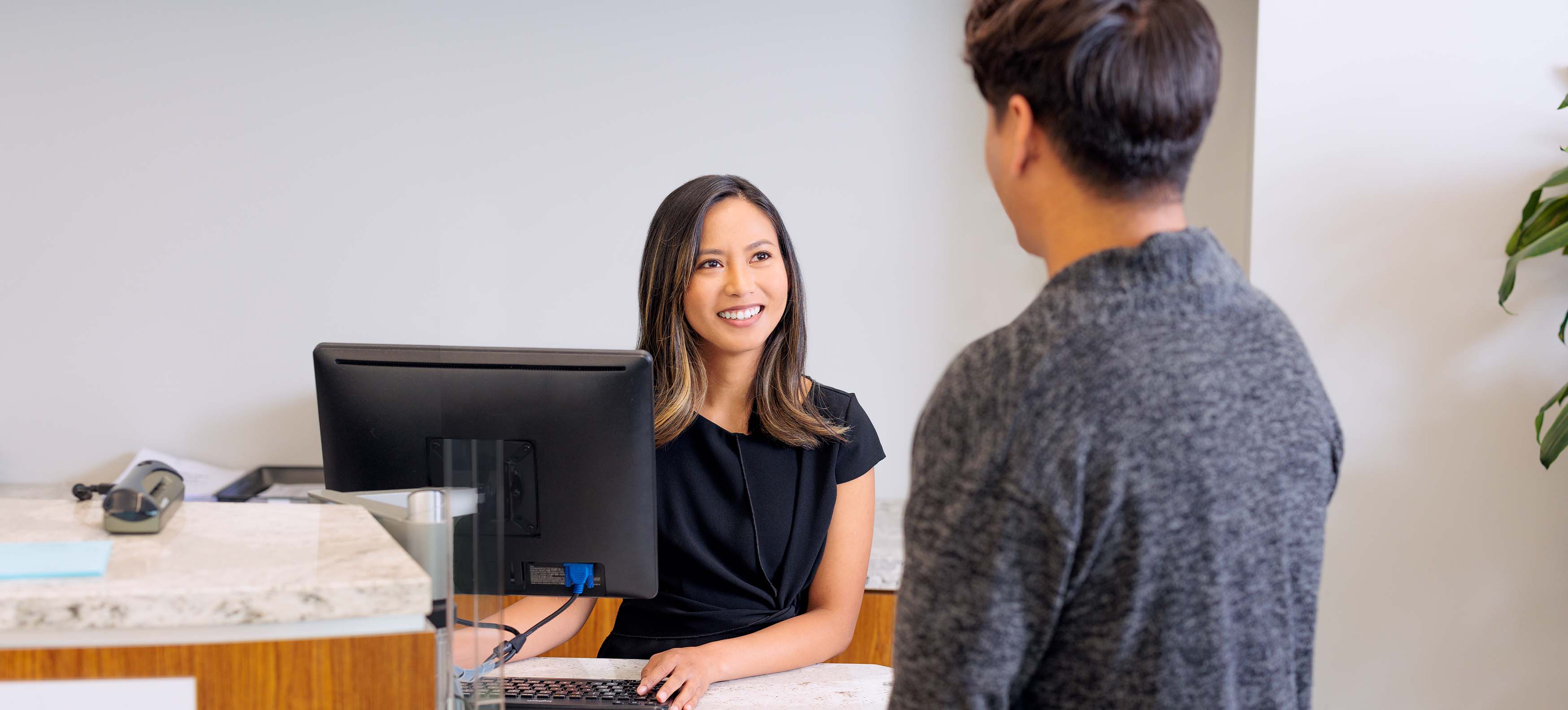 staff member interacting with member